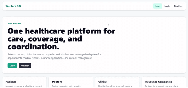 We Care 4 U – Healthcare Management System 